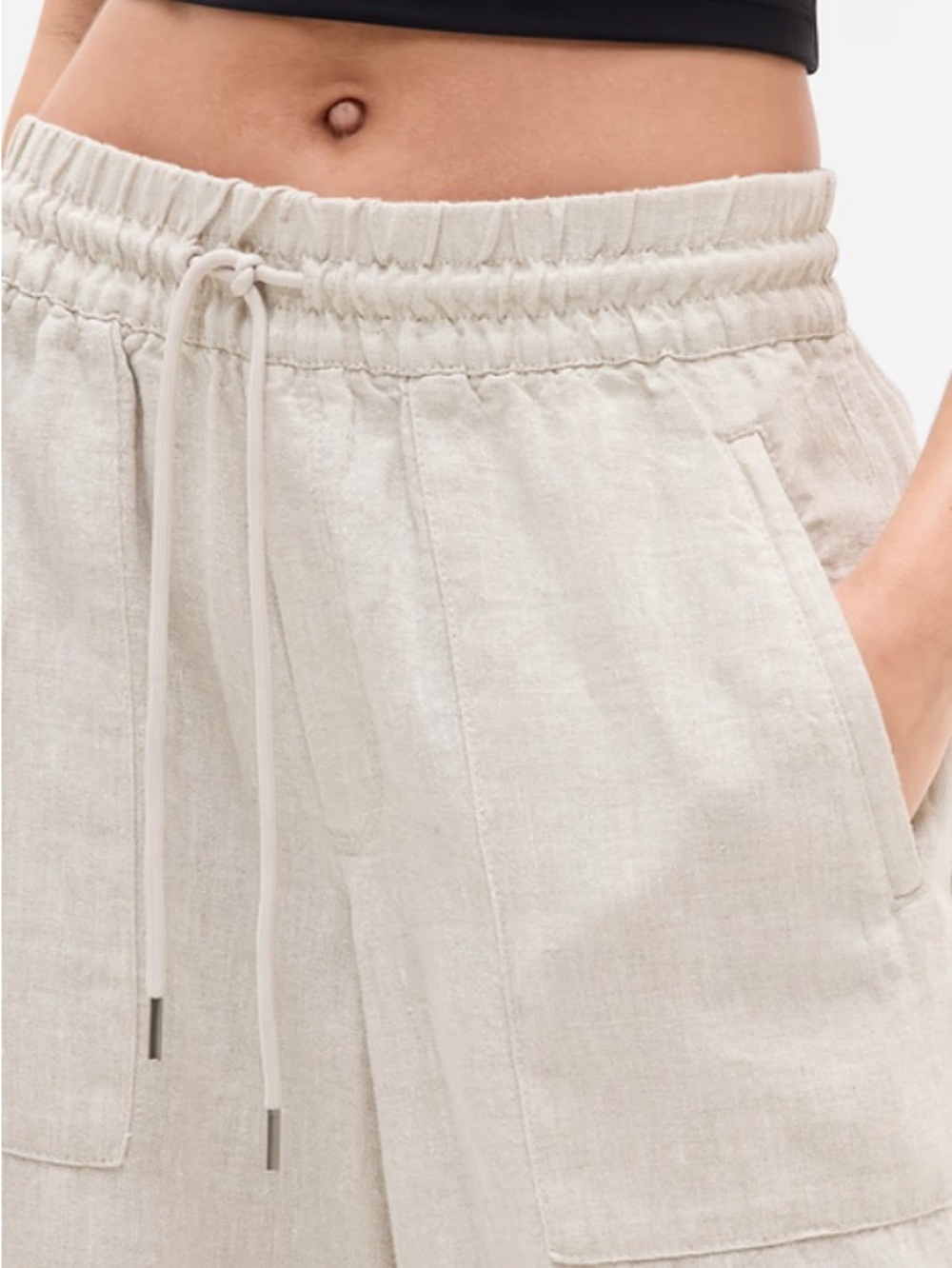 Athleta Retreat Linen High Rise Wide Leg Pant - Picture 3 of 10